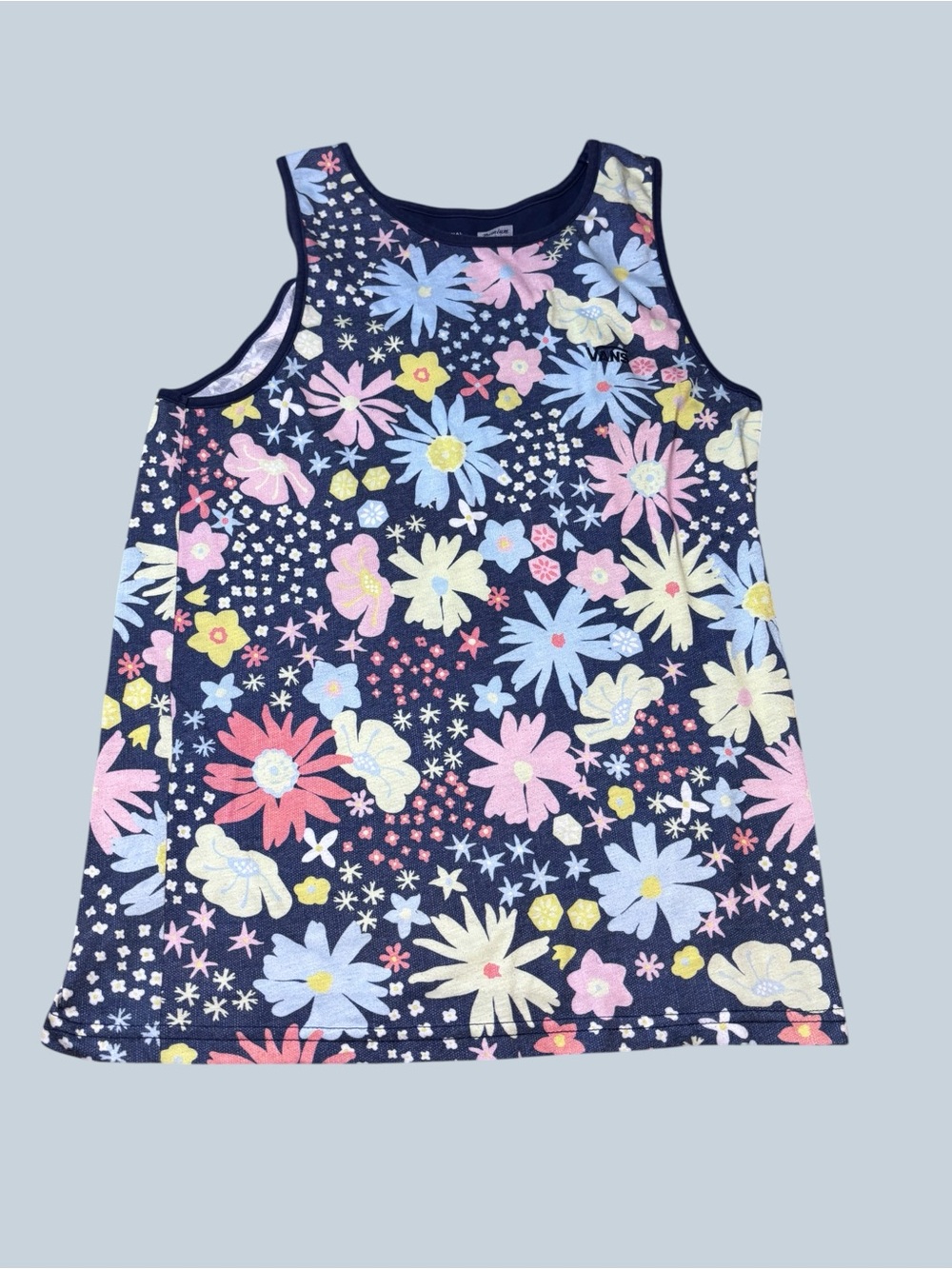 Vans Navy Floral Print Men's Tank Top